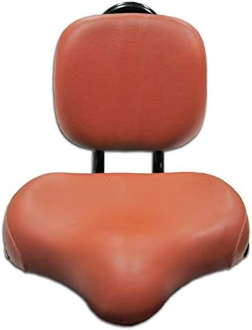 Flying Horse Bike Seat with Backrest Brown Saddle - Comfort Bike Back Seat - Extra Large Bicycle Seat - Support Seats for Adult Beach Cruiser, Electric, Tricycle, Commuter, or Scooter