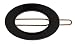 France Luxe New Cutout Oval Tige Boule Barrette - Black