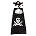 Comics Cartoon Pirate Dress Up Satin Cape Cosplay Birthday Party Kids Costume