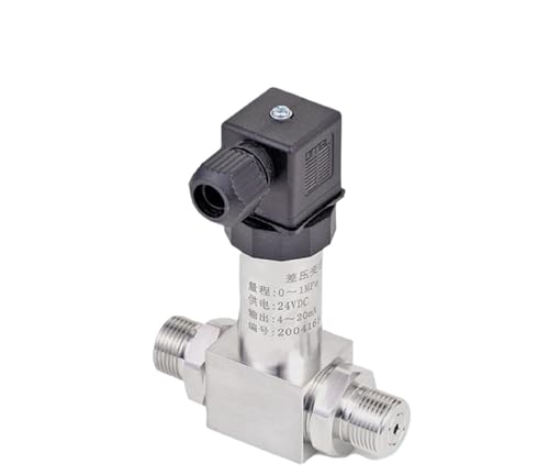 BAFEIYA Industrieller Differenzdrucksensor, 4–20 mA Ausgang, Edelstahl, Schutzart IP65, hohe Präzision, for Flüssigkeiten und Gase(0-3.5MPa)