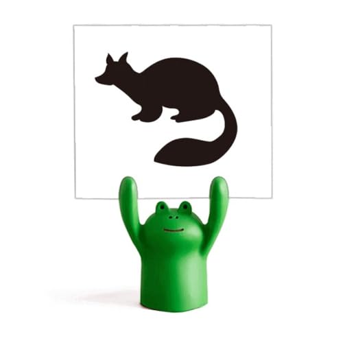 Porte-mémo martre noire et grenouille support note papier illustré