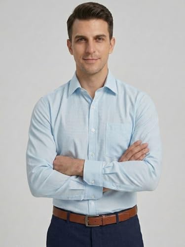 Image of Appel Touch Men's Cotton Blend Formal Shirt Full Sleeves