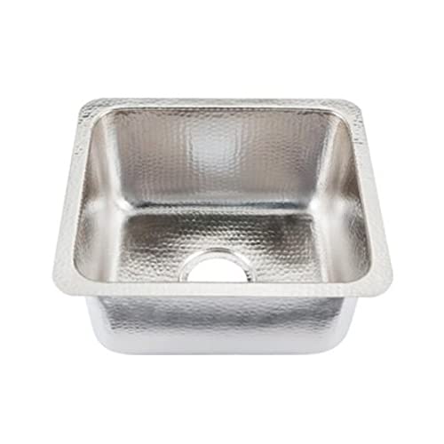 Thompson Traders Kpu-1715Brn Brushed Nickel Como Square Hand Hammered Copper Prep-Sink Hammered Brushed Nickel #TOP1