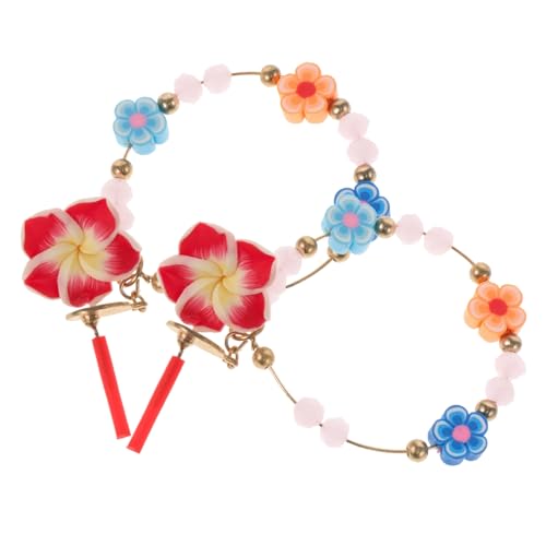 BESPORTBLE トロピカルスル花柄スタッドイヤリング レディース用 軽量耐久 花モチーフ アクセサリー ハワイアンパーティーや休暇に適したファ