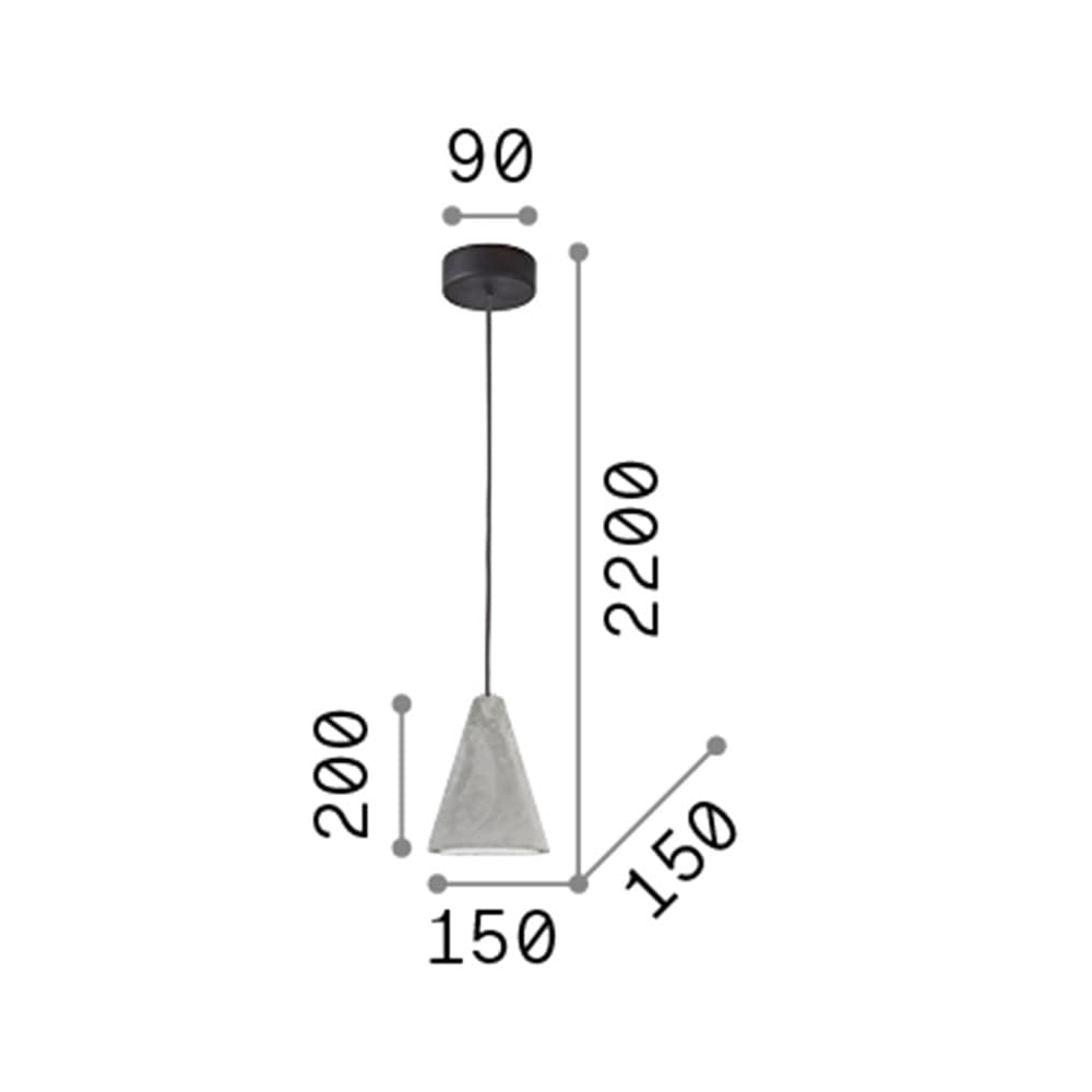 Evergreen Lights Lampada A Sospensione Cemento