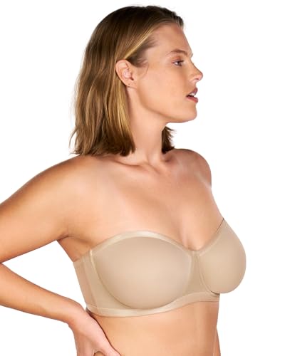 HSIA Strapless Bras for Women, Bella Convertible Minimizer Bandeau Bra Mesh Unlined Underwire Balconette Bras3