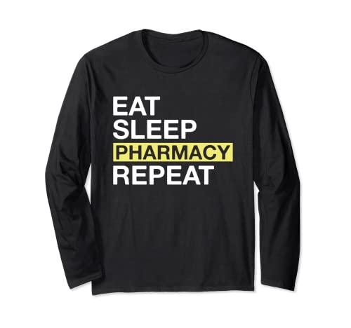 Pharmacy School Eat Sleep Pharmacy Repeat Pharmacist Manga Larga