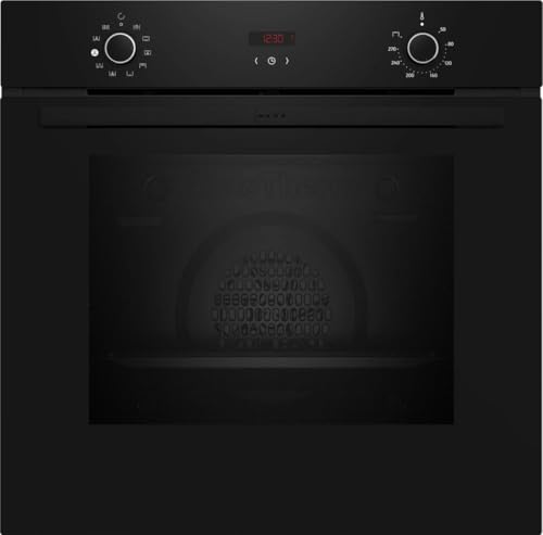 NEFF B1CVD0AK3, N30, Einbau-Backofen mit Dampfunterstützung, LED-Display, Base Steam, 3D Heißluft, CircoTherm, Easy Clean, Kindersicherung, 60 x 60 cm, Schwarz