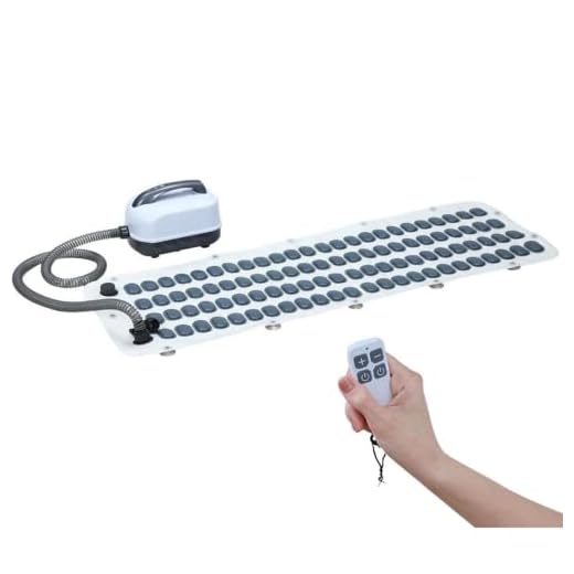 Portable Spa Bubble Bath Massager - Spa Waterproof Anti-slip Mat, Electric Bathtub Bubble Massage Mat, Electric Air Pump and Adjustable Bubble Settings - Includes Remote (47.2"L x 16.9 "H, 8206 white)