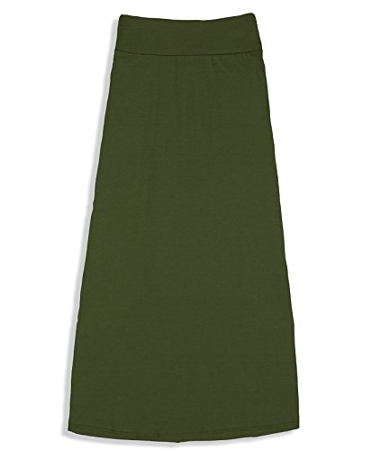Free To Live 3 Pack Girls 7-16 Years Old Maxi Skirts - Great For Uniform (Xl, Navy, Olive, Red) #TOP3