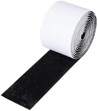 1.2 Inches x 16.4 Feet Strong Sticky Back Heavy Duty Hook and Loop Tape with Adhesive, Non-Slip Couch Cushion Grip Accessories, Double Sided Strip Roll to Prevent Sliding, Black