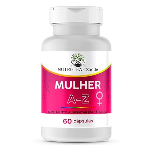 Mulher A Z com 22 Vitaminas e Nutrientes Essenciais para Energia Disposição Saúde e Bem-Estar Feminino em Todas as Fases da Vida 60 Cápsulas da NUTRI-LEAF Saúde