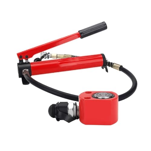 Martinetto a basso profilo con pompa manuale, kit cilindro idraulico, martinetto con capacità 30 t con pompa manuale CP-700, diversi angoli di utilizzo, per la costruzi(Size:20T jack+CP-180 hand pump)