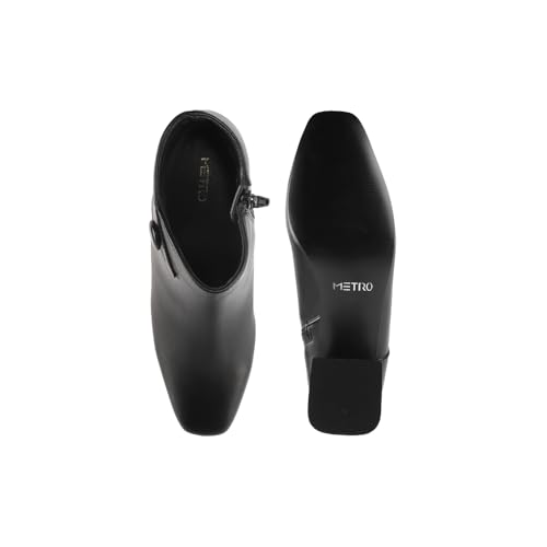 Image of Metro Women Faux Leather Sleek Slip-On Casual Boots