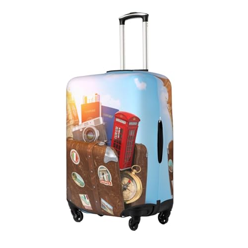 Trip to London Luggage Cover Washable Elasticated Luggage Covers for Suitcase TSA Approved Stylish Scratch Resistant Luggage Case Protector2