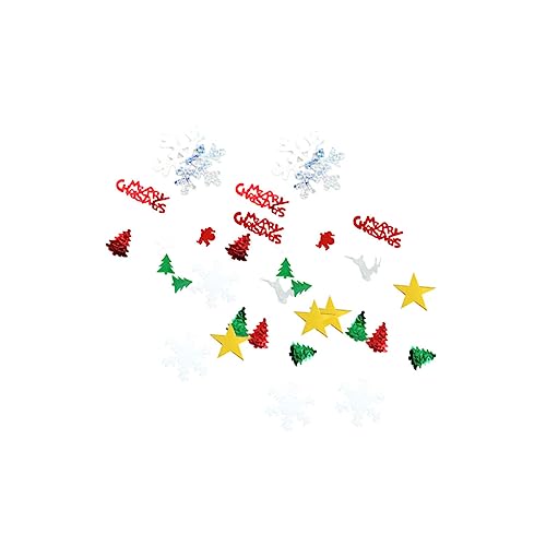 COHEALI Lentejuelas De Confeti Navideño Brillante Confeti Para Árbol De Navidad Decoración Navideña De Pvc Hogar Cafetería Tienda y Bar Estilo Papá Noel Copo Ciervo