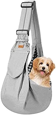 CUBY Reversible Pet Sling Carrier Hands-free Sling Pet Dog Cat Carrier Bag Soft Comfortable Puppy Kitty Double-sided Pouch Shoulder Carry Tote Handbag