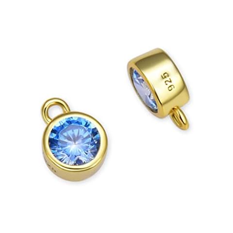 Adabele Gold Plated Aquamarine Drop Pendant Cover
