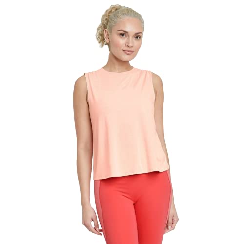 All in Motion Women's Active Cinch Crop Tank Top - (as1, Alpha, x_s, Regular, Regular, Orange Peach, X-Small)