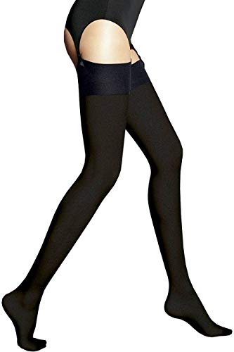 Veneziana Bas Opaque pour Porte Jarretelles - 60 den - Femmes (NOIR, 3)