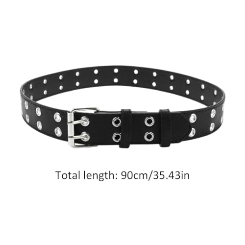 Studded Belts Chic Pin Buckle Belts Versatile Fashion Statement for Female Wardrobe2