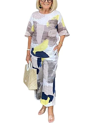Ensemble femme chic et élégant été asymétrique avec imprimé tendance