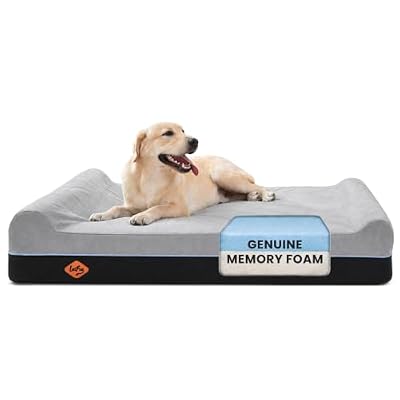 Laifug Orthopedic Dog Bed, Slate Grey 50''x36''x10'', Memory Foam