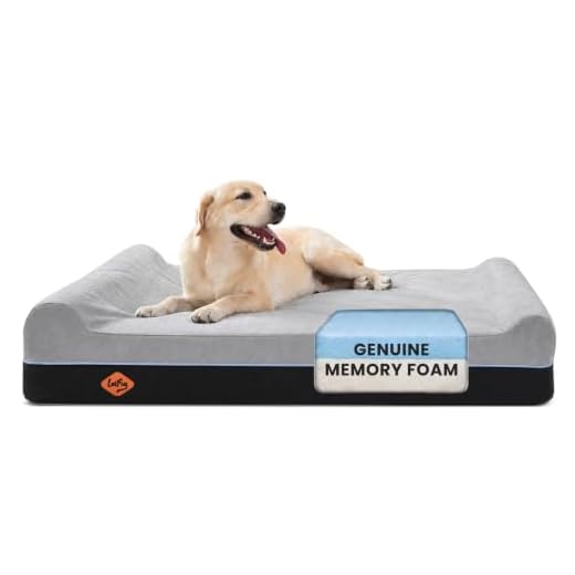 Laifug Orthopedic Memory Foam Extra Large Dog Bed Pillow(50"x36"x10", Slate Grey) Durable Water Proof Liner & Removable Washable Cover & Smart Design