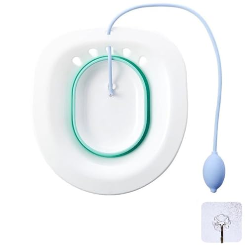 LITAITAI Sitz Bath, Sitz Bath for Hemorrhoids, Foldable Sitz Bath for Toilet Seat, Postpartum Essentials, Hemorrhoid Treatment, Sitz Bath Kit for Postpartum Care, Postpartum Care Basin (Green)