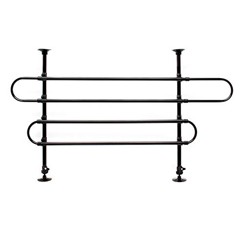 Wiltec Hundegitter fürs Auto Modell A, 60-117cm hoch, 82-140cm breit, Stufenlos verstellbar, Trenngitter universell einsetzbar für Kofferraum