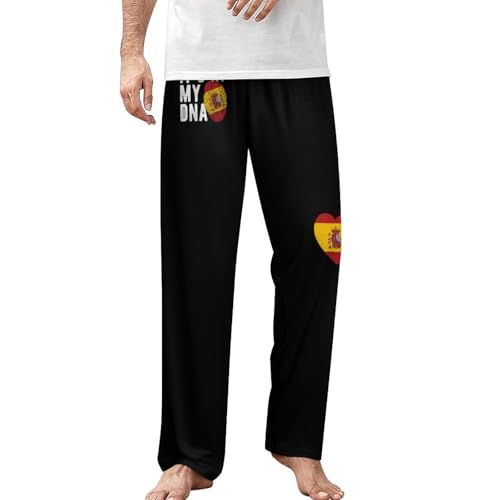 Pantalon de pyjama drapeau espagnol mixte et décontracté en coton léger - 3