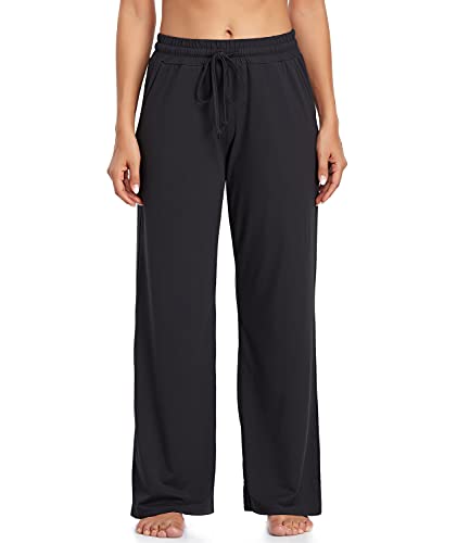 Adaniki Womens Yoga Sweatpants With Pockets Straight Leg Pajamas Pants Comfy Drawstring Loose Lounge Running Workout Joggers thumb #2
