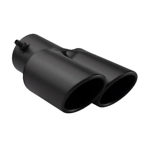 tpnidaii 車外用品 ストレート式 マフラーカッター 2本出し 排気管 エキゾーストチップ マフラー パイプ テールパイプ径38-53mm適応 口径2.5インチ 斜めカット 外装 パーツ ドレスアップ カスタム ステンレス製 (ブラック)