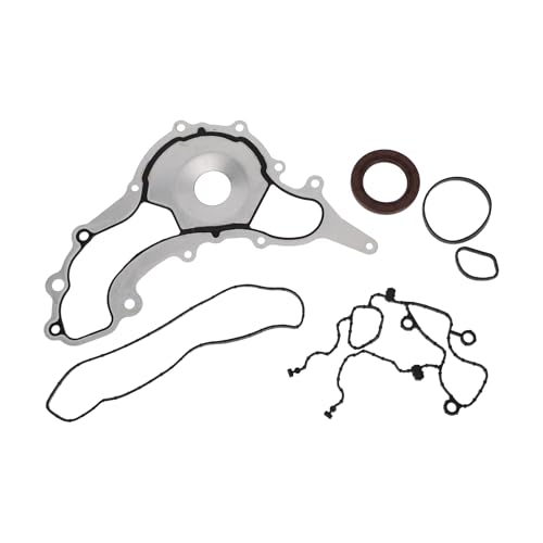 Image of Engine Timing Cover Gasket Set for Dodge Challenger 2011-2016 3.6L 3.2L Long-lasting Sealing Chain Case Cover Gasket Rubber,Metal 1 Set