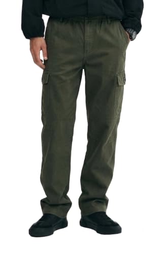 Image of Lymio Men Cargo | Cotton Cargo Pants for Men | Regular Fit High Rise Solid Pants (117-120)