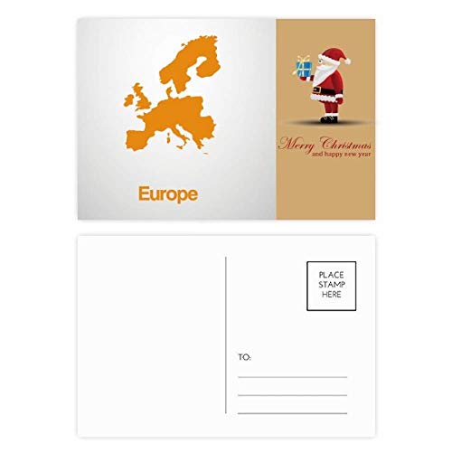 Cartes postales père Noël jaune lot de 20 pour décorer vos tables