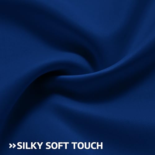 Image of COSVIYA Grommet Room Darkening Royal Blue Curtains 45 inch for Bedroom | Light Blocking Insulated Thermal Curtains for Living Room, Blackout Thick Polyester Window Drapes,38x45 inches, 2 Panels