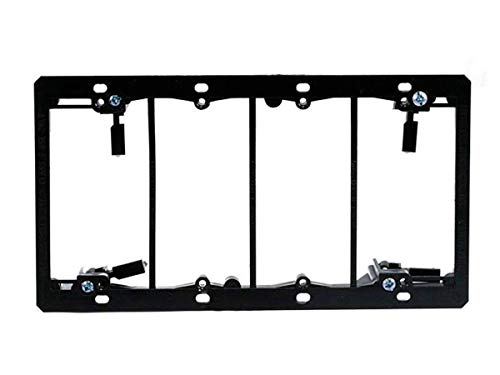 Monoprice 107064 Low Voltage Mounting Bracket, 4-Gang Black