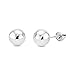 14k White Gold 4mm Ball Stud Earrings with Screw Back