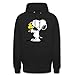 Spreadshirt Peanuts Snoopy Et Woodstock Sweat À Capuche Unisexe, L, Noir