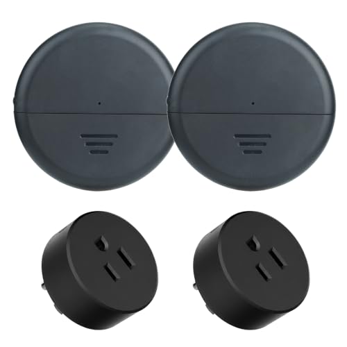 Image of Greencycle Black Wireless Motion Sensor Outlet 2 Sets,Auto On /Off Switch
