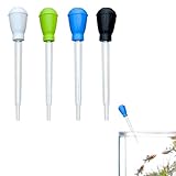 VEAREAR 4Pcs Turkey Baster for Cooking, BPA-Free Turkey Baster Syringe, Oil Suction Tube with Measuring Lines, Multi-functional Aquarium Water Changing Dropper