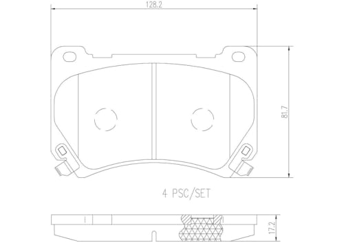 Brembo P30052N Premium Ceramic Front Disc Brake Pad Set HYUNDAI OE# 581013MA10