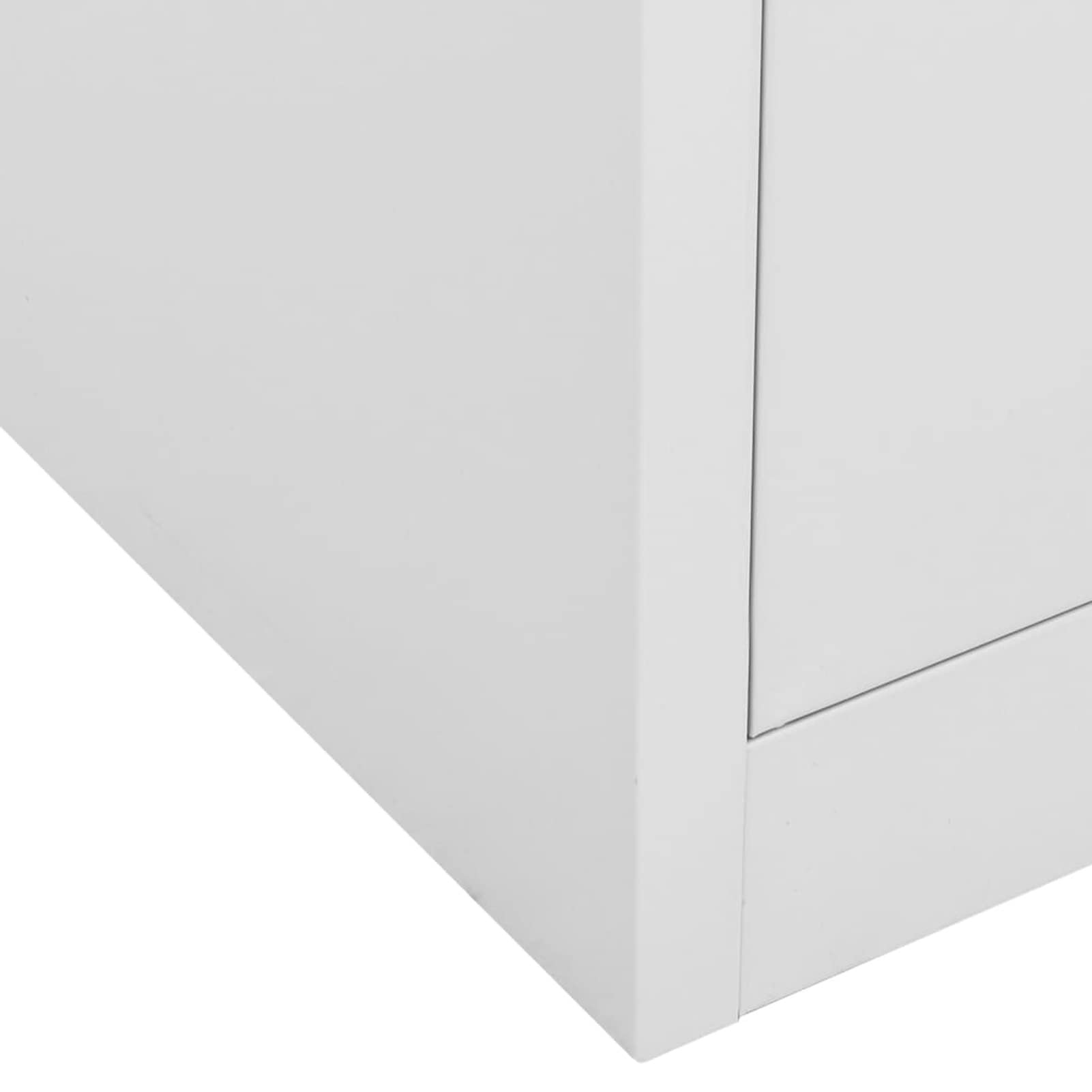Gecheer Armadio per Ufficio, Design a Schedario, Grigio Chiaro, Acciaio, Vano Interno, Ripiano Regolabile, Cassetti con Guide, Cuscinetti a Sfera, 90x40x102 cm for Ufficio