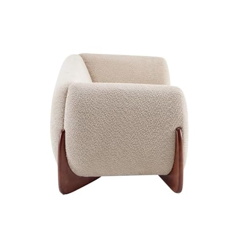 Image of Boucle Upholstered 5-Seater Sofa and Loveseat Almond