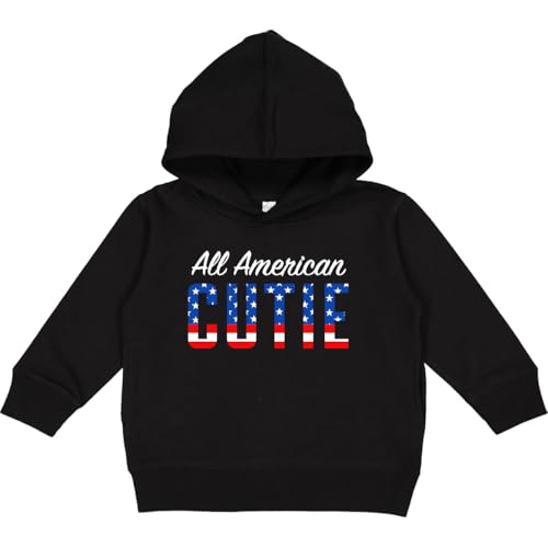 inktastic All American Cutie Toddler Hoodie 4T Black 4273e