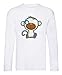 Langarmshirt - AFFE Kuscheltiere Cartoon Lachen - Long Sleeve Unisex für Kinder - Jungen und Mädchen