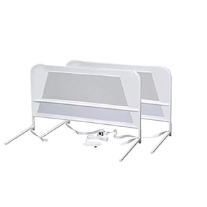 KidCo Double Pack Mesh and Steel Telescopic Toddler Child Bed Rail Guard 39 Inches Long for Twin, Double, Full Size…