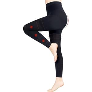 Medical Compression Pantyhose for Women 8-15mmHg, Graduated Support Footless Compression Tight, High Waist Circulation Compression Leggings, Comfort All Days, for Varicose Veins, Leg Pain(Black, M),