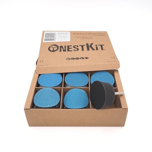 Disque de ponçage pour perceuse Ø 50 mm et tournage, lot de 250 pièces 1P 3S